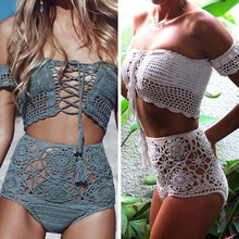 Load image into Gallery viewer, Crochet High Swimwear
